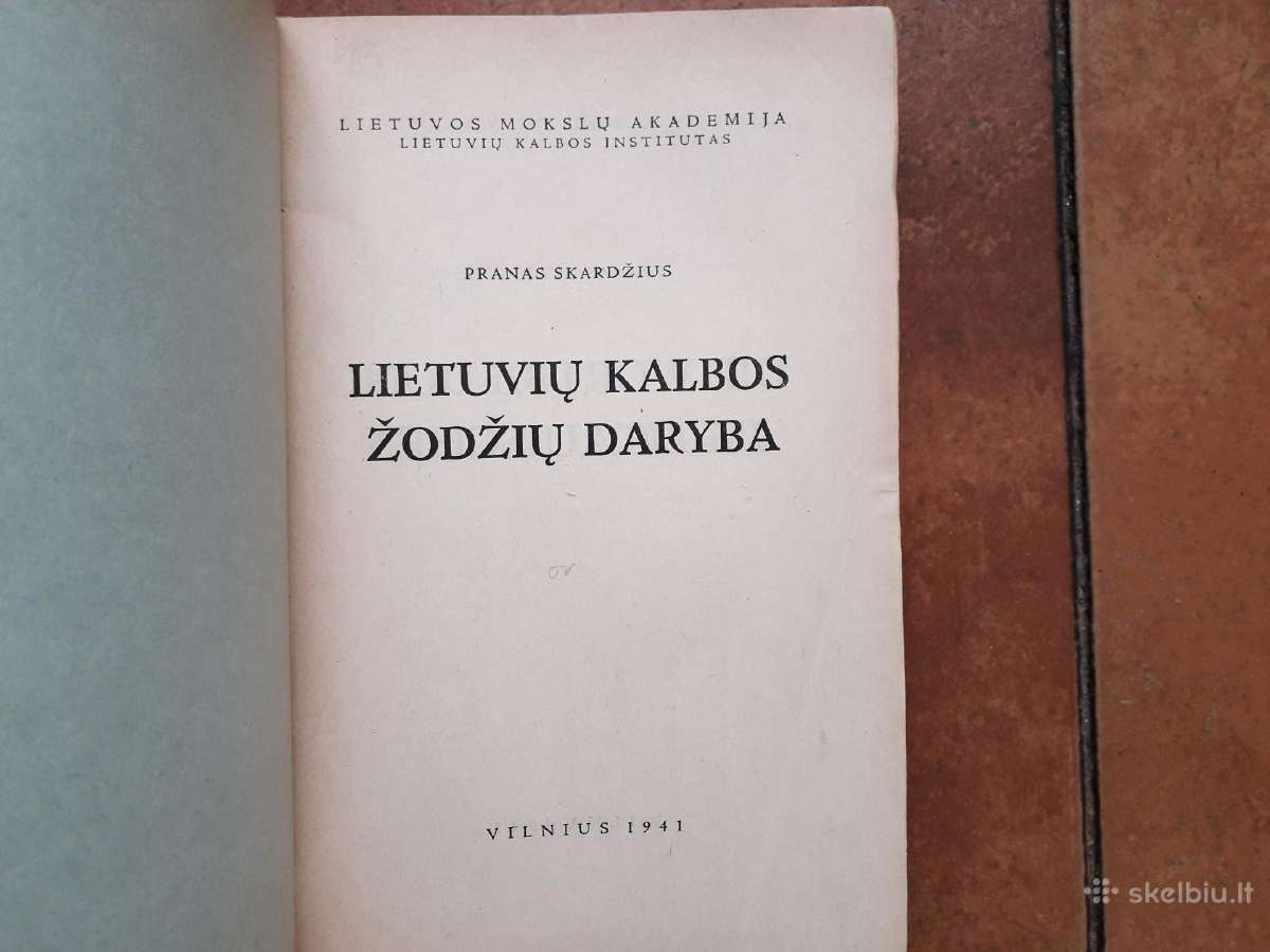 P. Skardžius "Lietuvių kalbos žodžių daryba" 1941m - nuotraukos Nr. 3