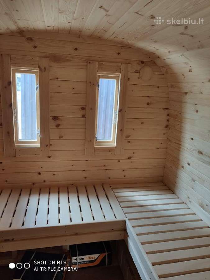 Lauko pirtis - kvadratinė sauna su priešpirčiu 4m - nuotraukos Nr. 8