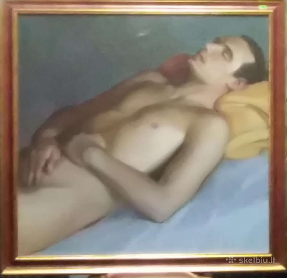 Miegantis jaunuolis. Gulinčio vyro aktas.