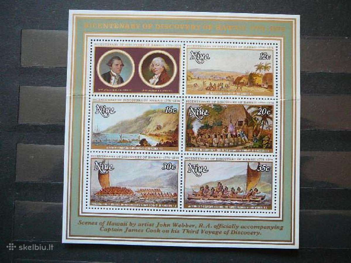 Burlaiviai Laivai Kukas Daile Niue 1978 Mnh ne193