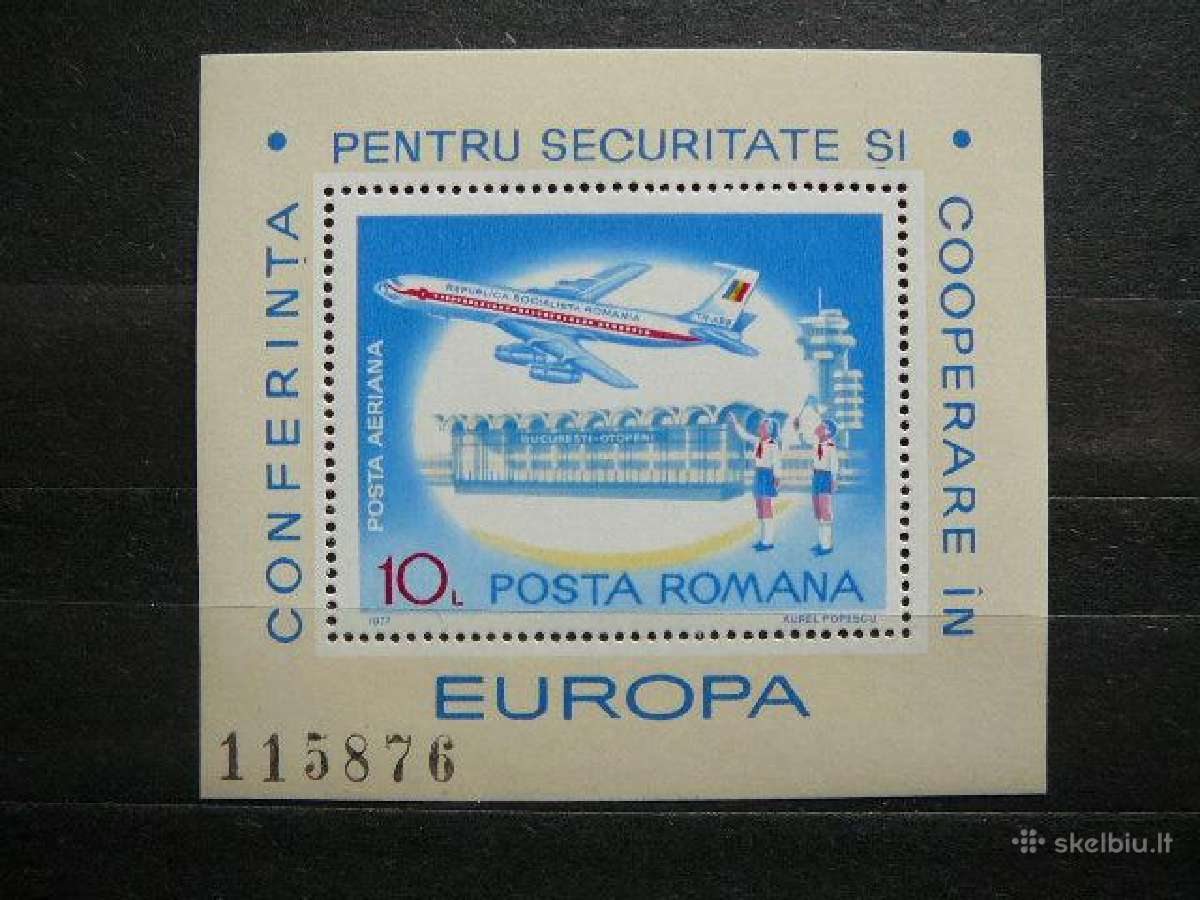 Lektuvai Rumunija 1977 Mnh alb3437