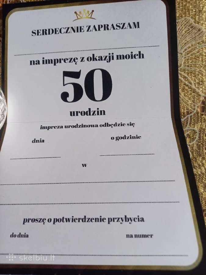 50 metų proga dr Pakvietimai lenku kalba. - nuotraukos Nr. 4