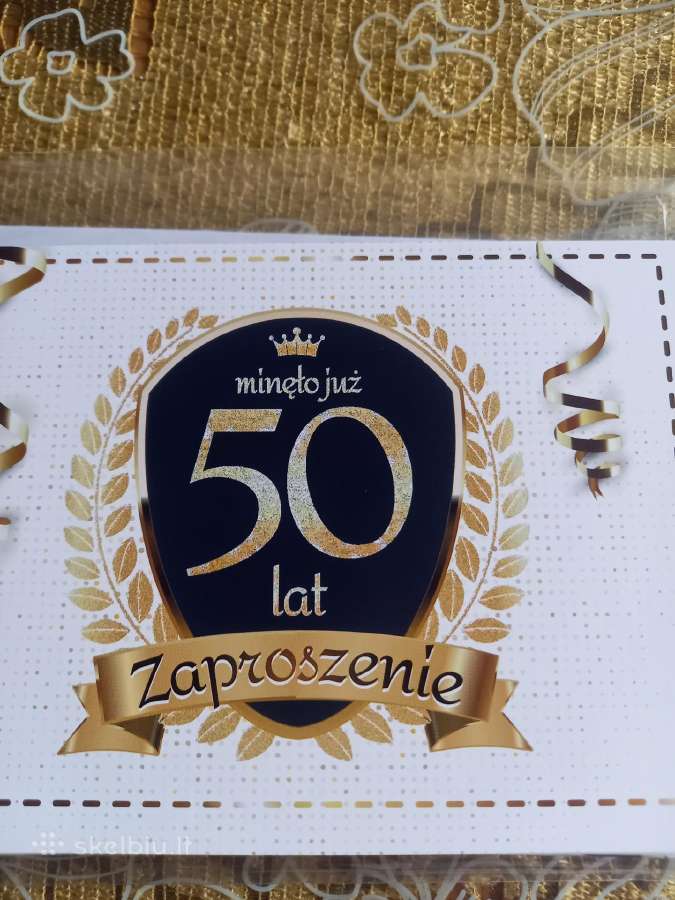 50 metų proga dr Pakvietimai lenku kalba. - nuotraukos Nr. 5