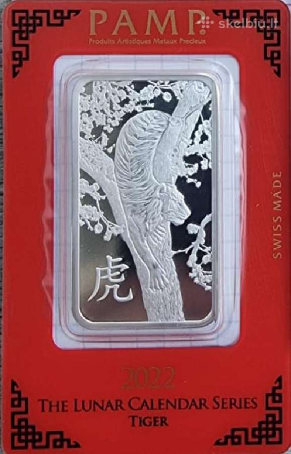 P.a.m.p. 2022 m Tigro metai 1oz Sdabras