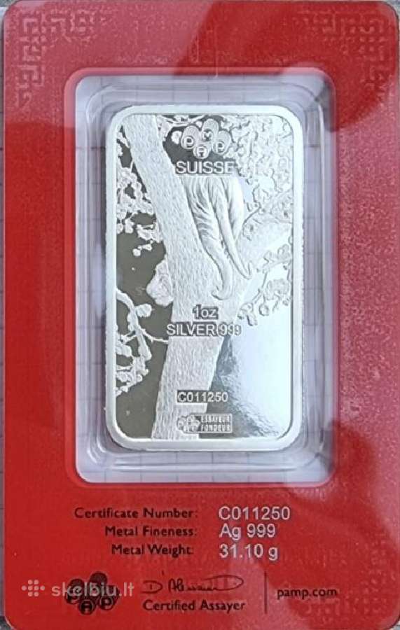 P.a.m.p. 2022 m Tigro metai 1oz Sdabras - nuotraukos Nr. 2