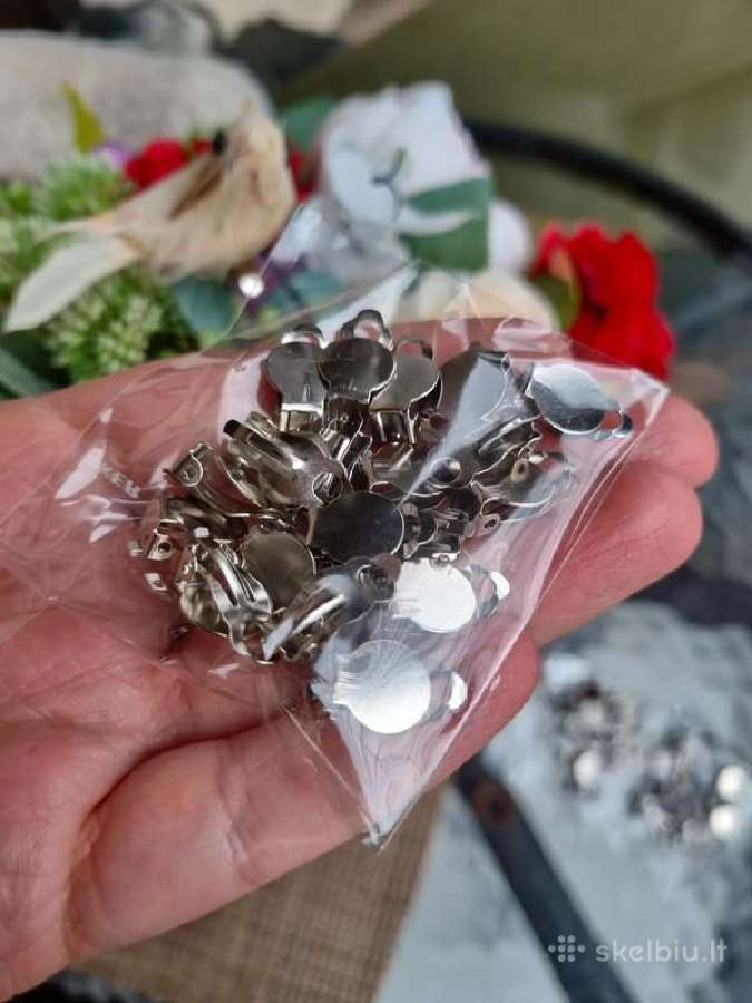 Auskarai/klipsai/20vnt/7eur/ detalės randarbiams - nuotraukos Nr. 3
