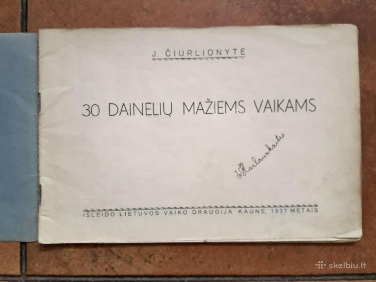 Vaikiškų dainelių knygelė 1937 metai - nuotraukos Nr. 2