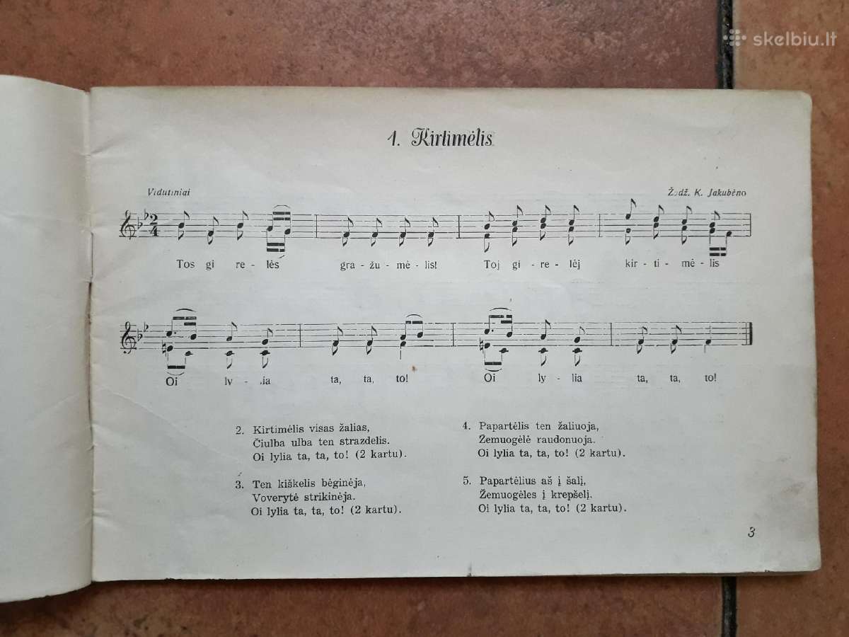 Vaikiškų dainelių knygelė 1937 metai - nuotraukos Nr. 4