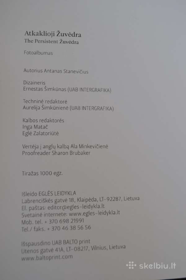 Albumas Atkaklioji Žuvėdra su autoriaus dedikacija - nuotraukos Nr. 4