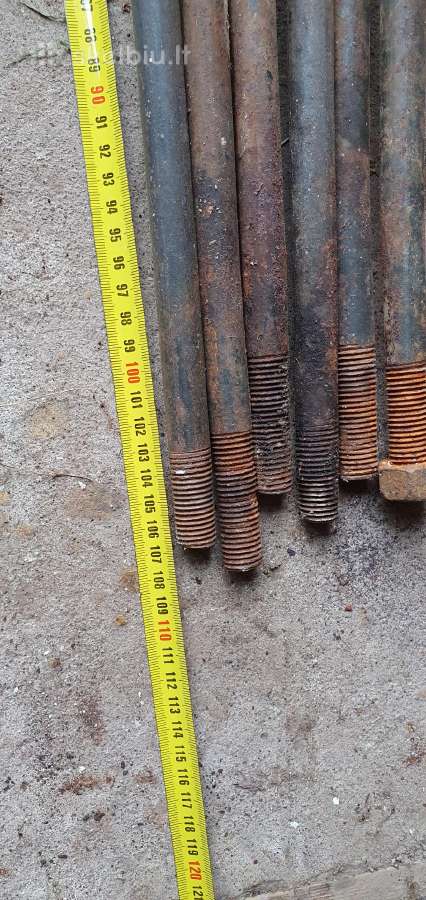 Metalinis strypas D20, 112 cm ilgis - nuotraukos Nr. 6