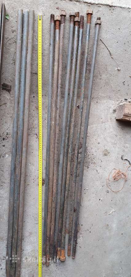 Metalinis strypas su sriegiu D15, 107 cm ilgis - nuotraukos Nr. 5