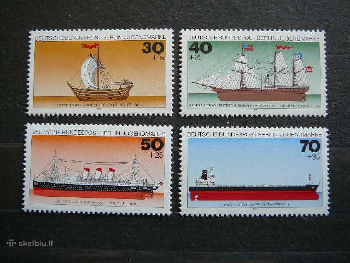 Burlaiviai Laivai Vokietija (Berlynas) 1977 vb544s