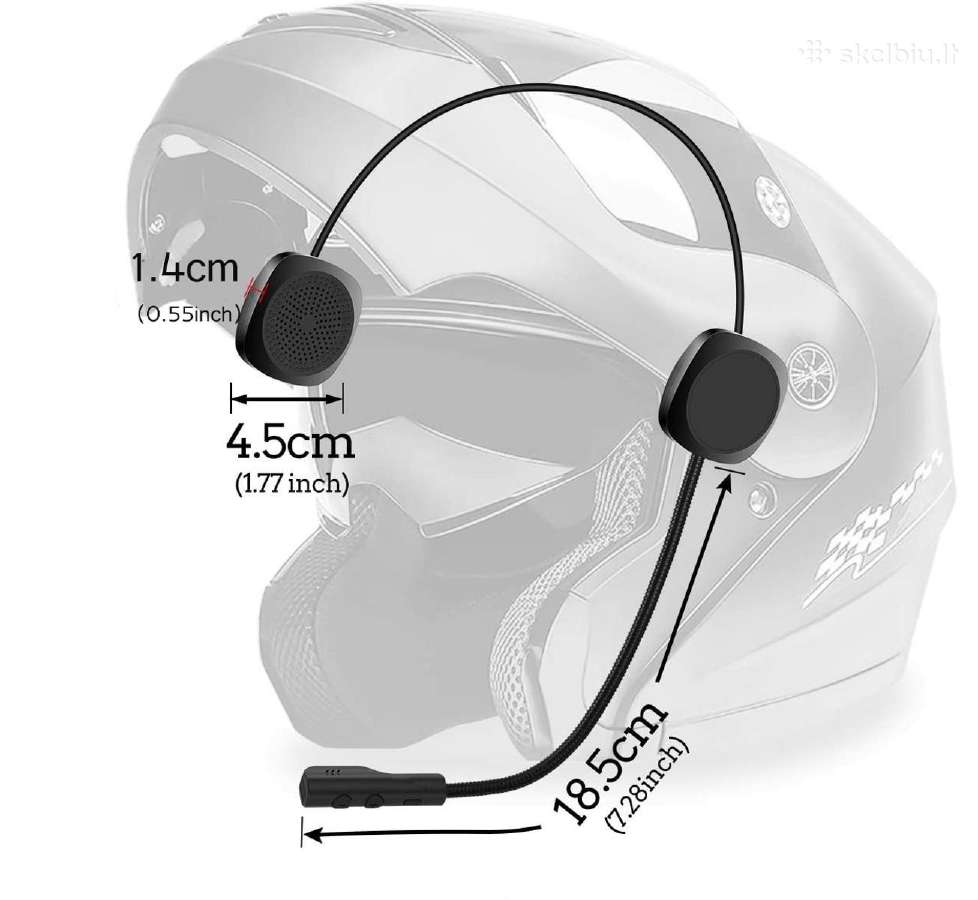 Bluetooth laisvų rankų įranga motociklui Mh4 - nuotraukos Nr. 3