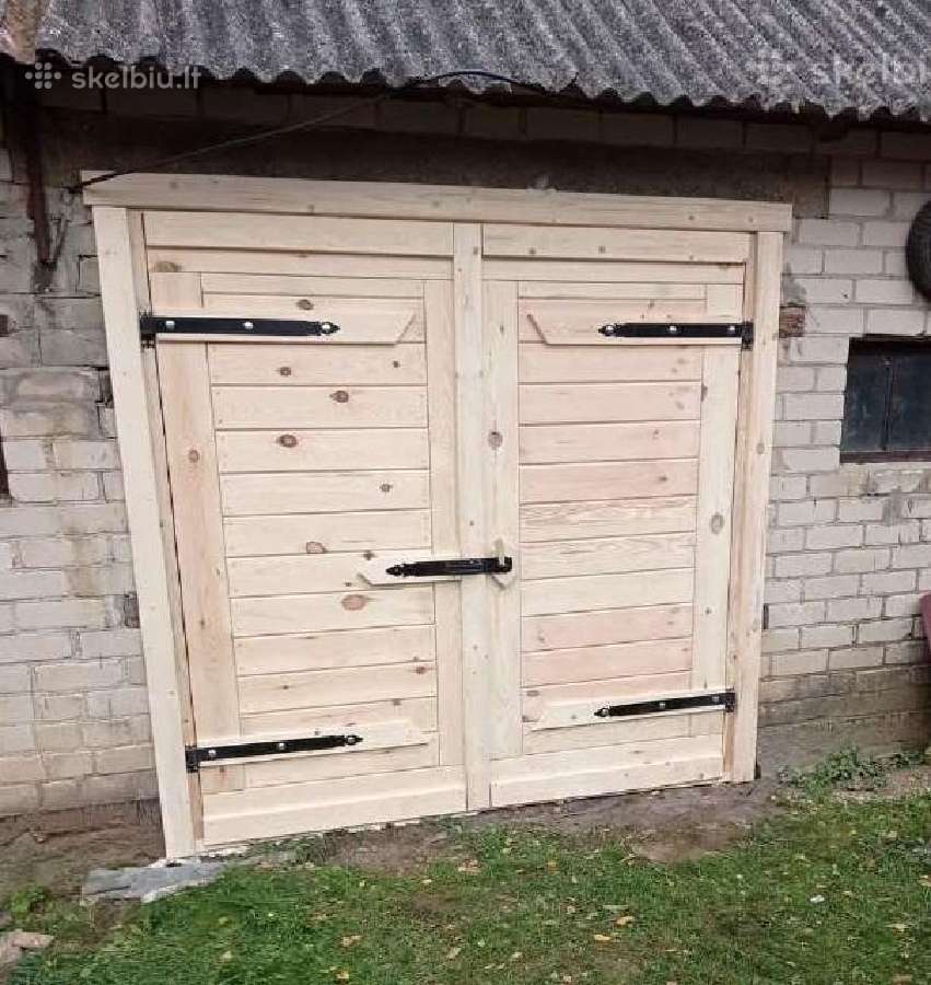 Mediniai vartai ūkiniams pastatams, garažams - nuotraukos Nr. 3