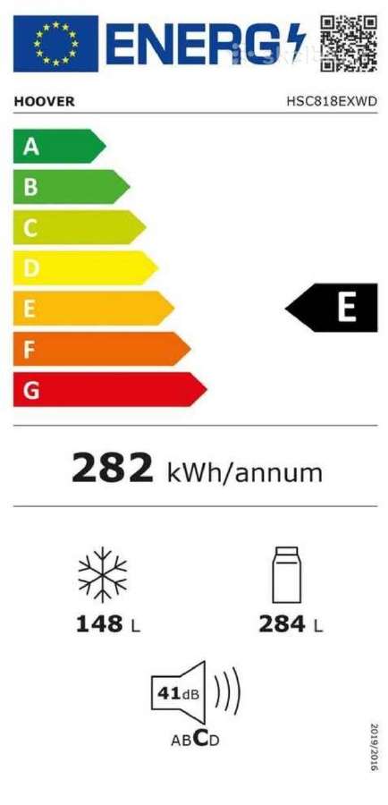 Keturduriai Hoover H-fridge 700 Maxi E - nuotraukos Nr. 15