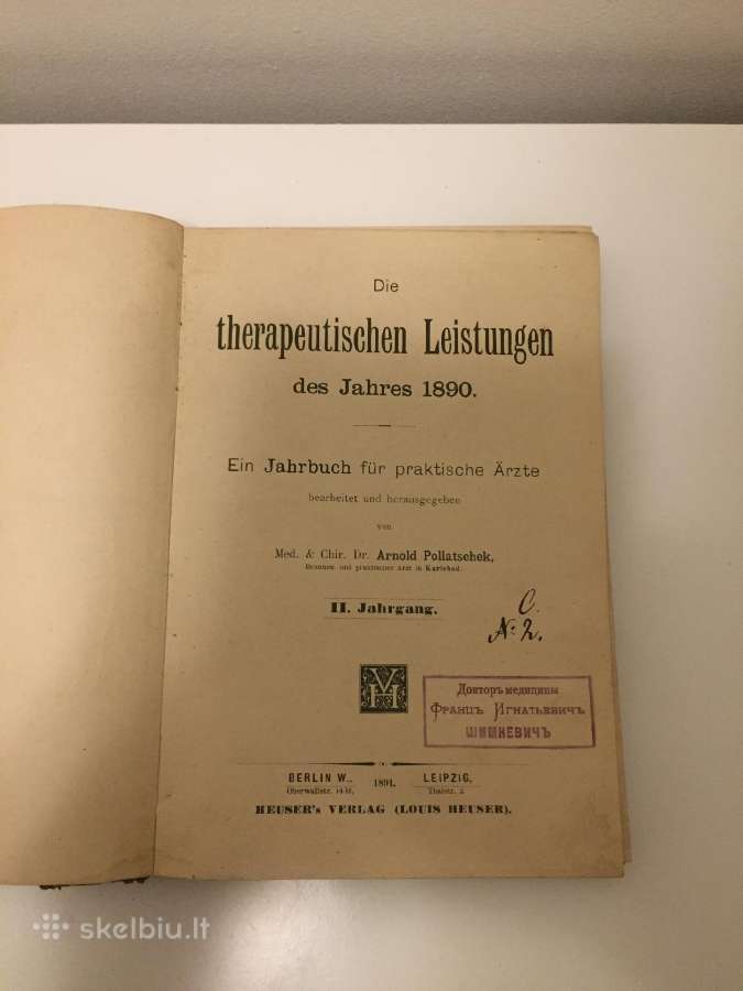 Parduodu senovinę medicininę knyga 1890m. - nuotraukos Nr. 2