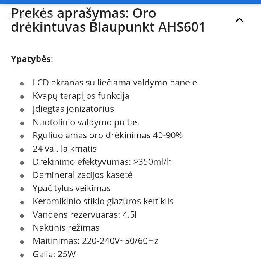 Parduodu oro drėkintuvą - nuotraukos Nr. 2
