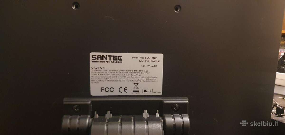 Santec Sla-17nv kamerų monitorius (12v) 17" - nuotraukos Nr. 2