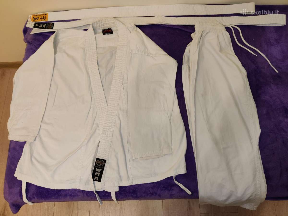Kimono (170, 130-keln, 110), diržai, kojų apsaugos - nuotraukos Nr. 3