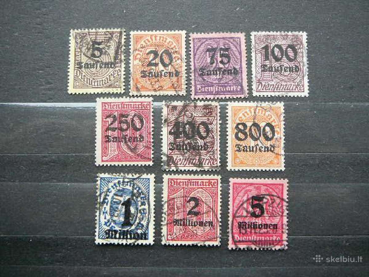 Dienstmarken Vokietija 1923 vdm89/8a