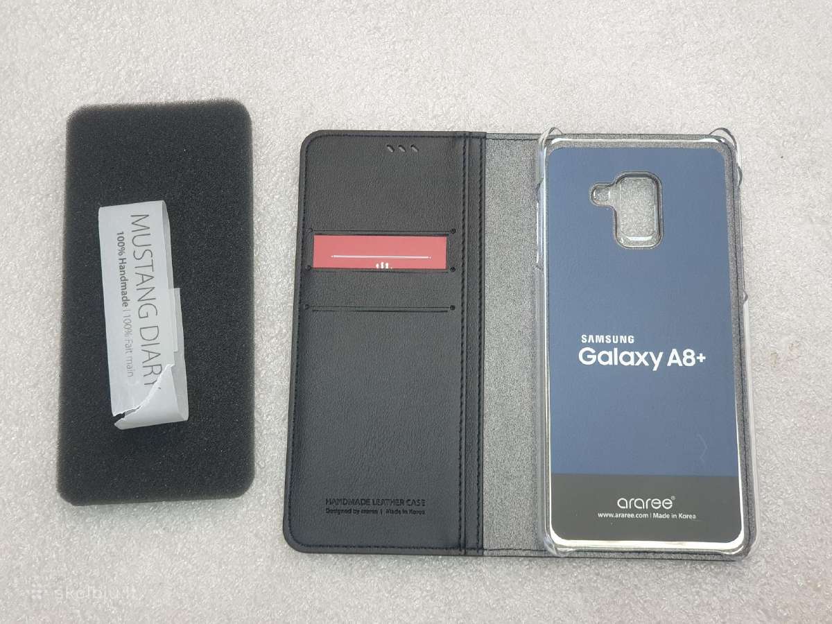 Araree Leather Mustang Wallet dėklas Samsung A8+ - nuotraukos Nr. 3