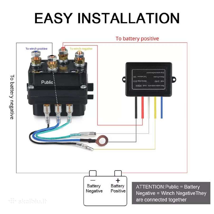 Elektrinės Gervės Valdymas 12v-24v - nuotraukos Nr. 2