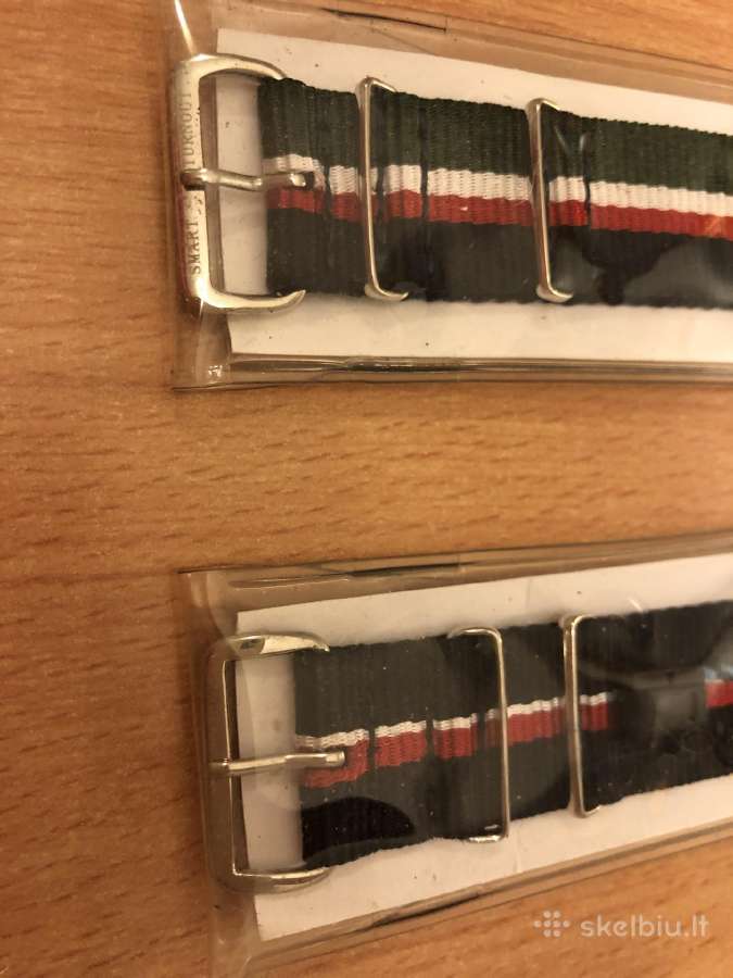 Tekstilės apyrankės laikrodžiui 20mm - nuotraukos Nr. 7