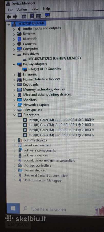 13.3" I3-10110u 8gb 128gb SSD - nuotraukos Nr. 4