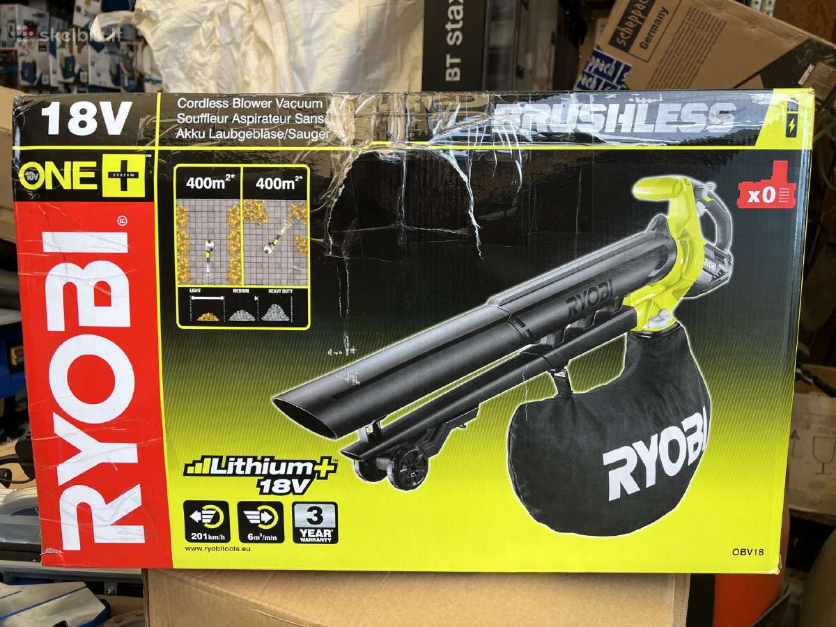 Lapų siurblys-pūstuvas Ryobi obv18 - nuotraukos Nr. 8