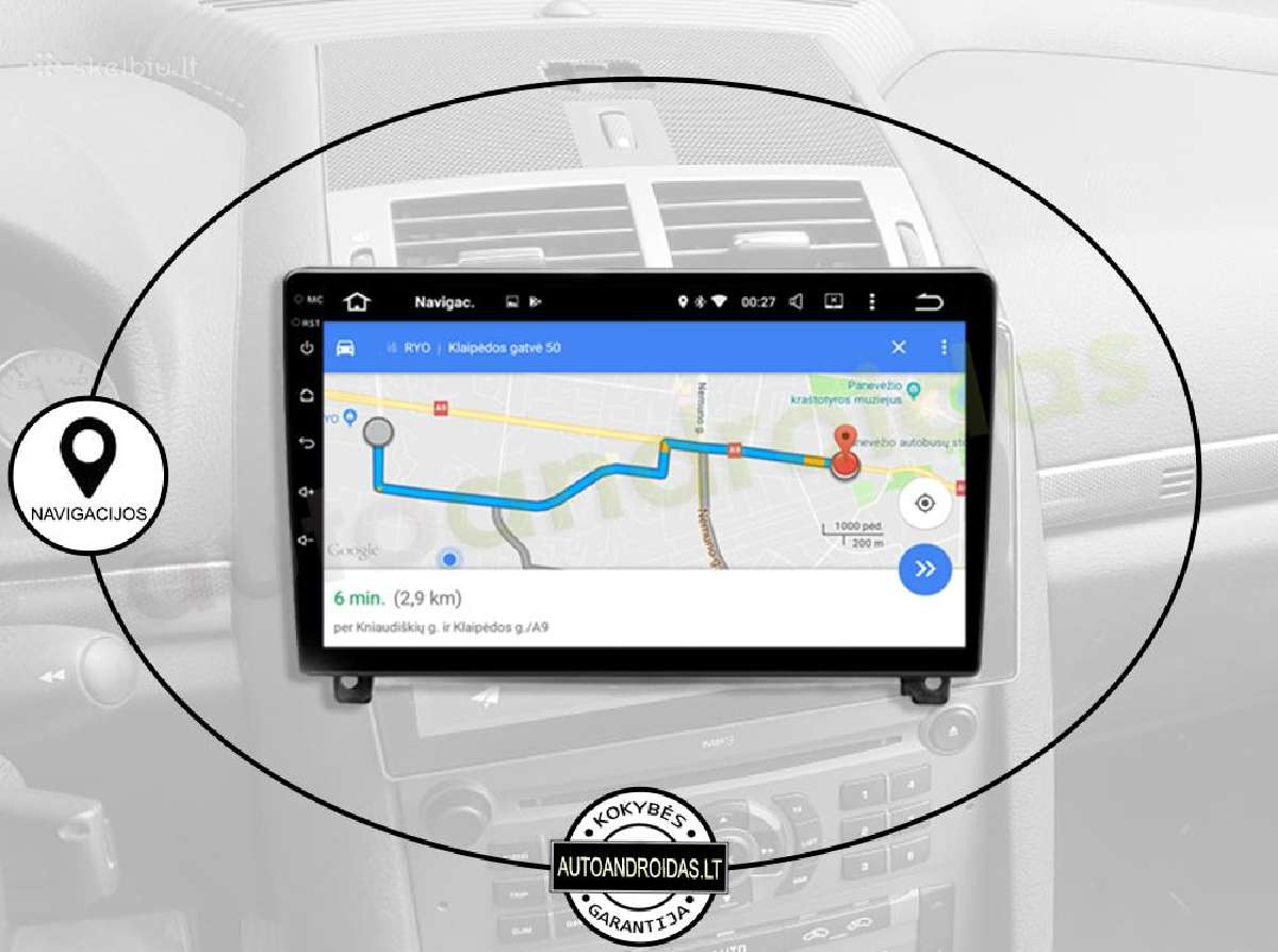 Peugeot 407 Android multimedia Usb/GPS/WiFi/bt/9" - nuotraukos Nr. 11