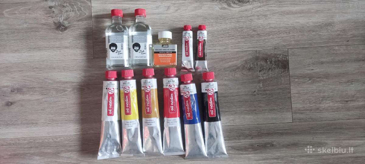 Aliejiniai dažai su priedais 45€ + siuntimas.