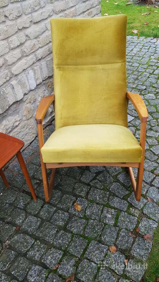Vintažinis mid century supamas krėslas - nuotraukos Nr. 2