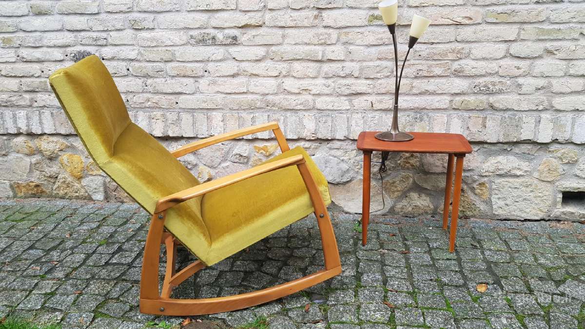 Vintažinis mid century supamas krėslas - nuotraukos Nr. 3