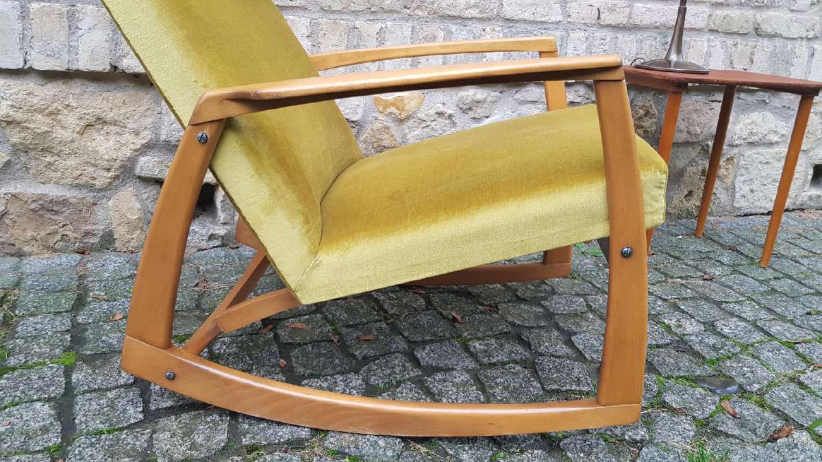 Vintažinis mid century supamas krėslas - nuotraukos Nr. 4