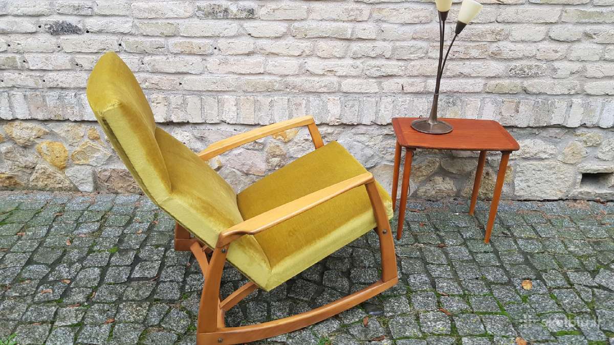 Vintažinis mid century supamas krėslas - nuotraukos Nr. 5