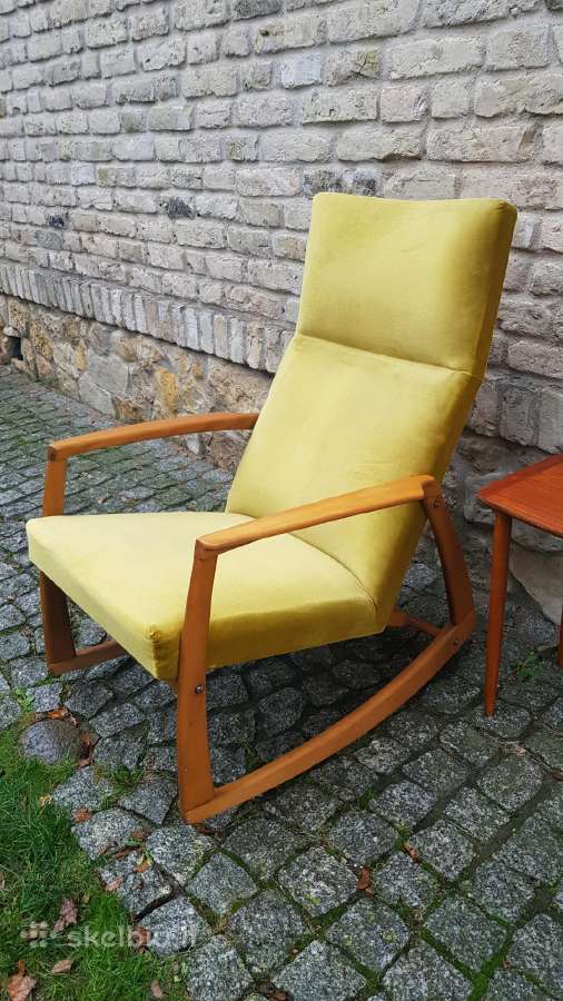 Vintažinis mid century supamas krėslas - nuotraukos Nr. 6