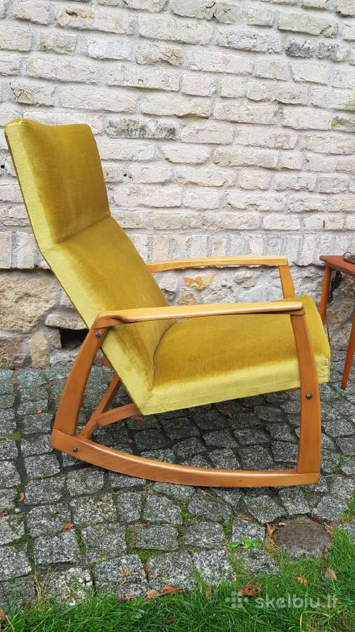 Vintažinis mid century supamas krėslas - nuotraukos Nr. 7