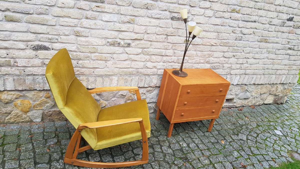 Vintažinis mid century supamas krėslas - nuotraukos Nr. 8