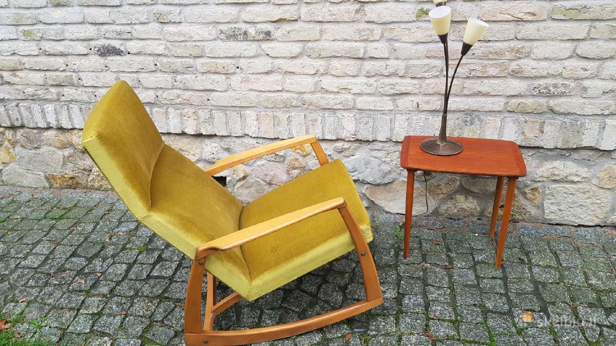 Vintažinis mid century supamas krėslas - nuotraukos Nr. 9