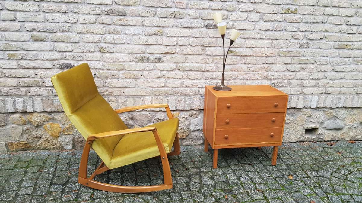 Vintažinis mid century supamas krėslas - nuotraukos Nr. 10