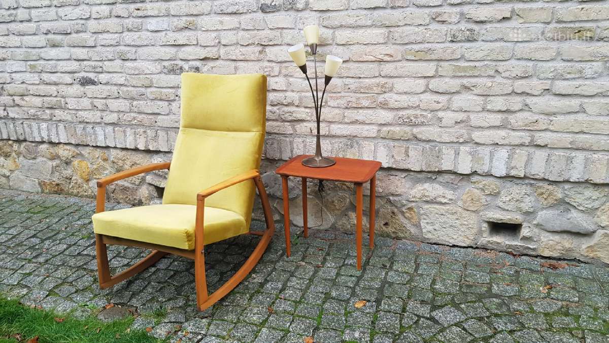 Vintažinis mid century supamas krėslas - nuotraukos Nr. 15