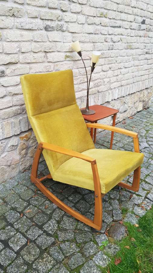 Vintažinis mid century supamas krėslas - nuotraukos Nr. 17