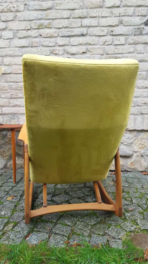Vintažinis mid century supamas krėslas - nuotraukos Nr. 20