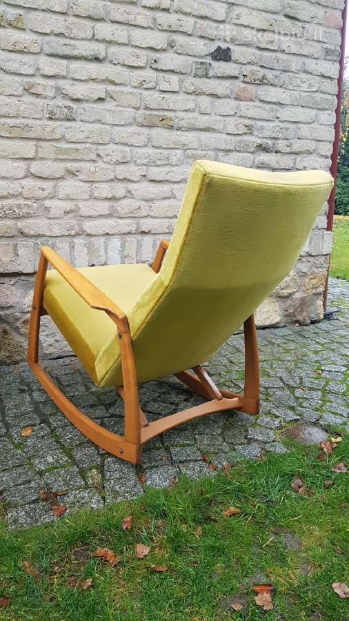 Vintažinis mid century supamas krėslas - nuotraukos Nr. 21