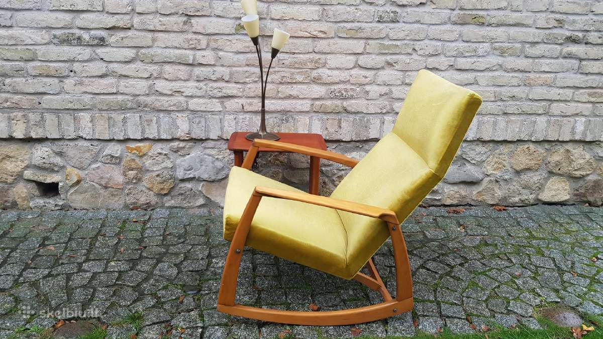 Vintažinis mid century supamas krėslas - nuotraukos Nr. 29