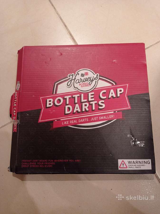 Bottle cap darts žaidimas