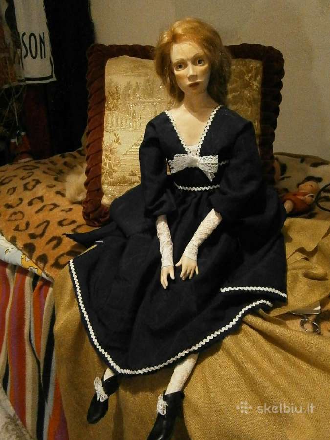 Menininkės sukurta lėlė 57cm ,plaukai natūralūs - nuotraukos Nr. 2