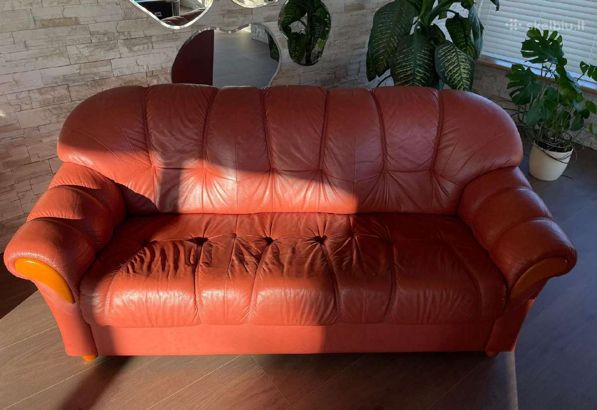 Dėvėti baldai, odinis svetainės komplektas - nuotraukos Nr. 12