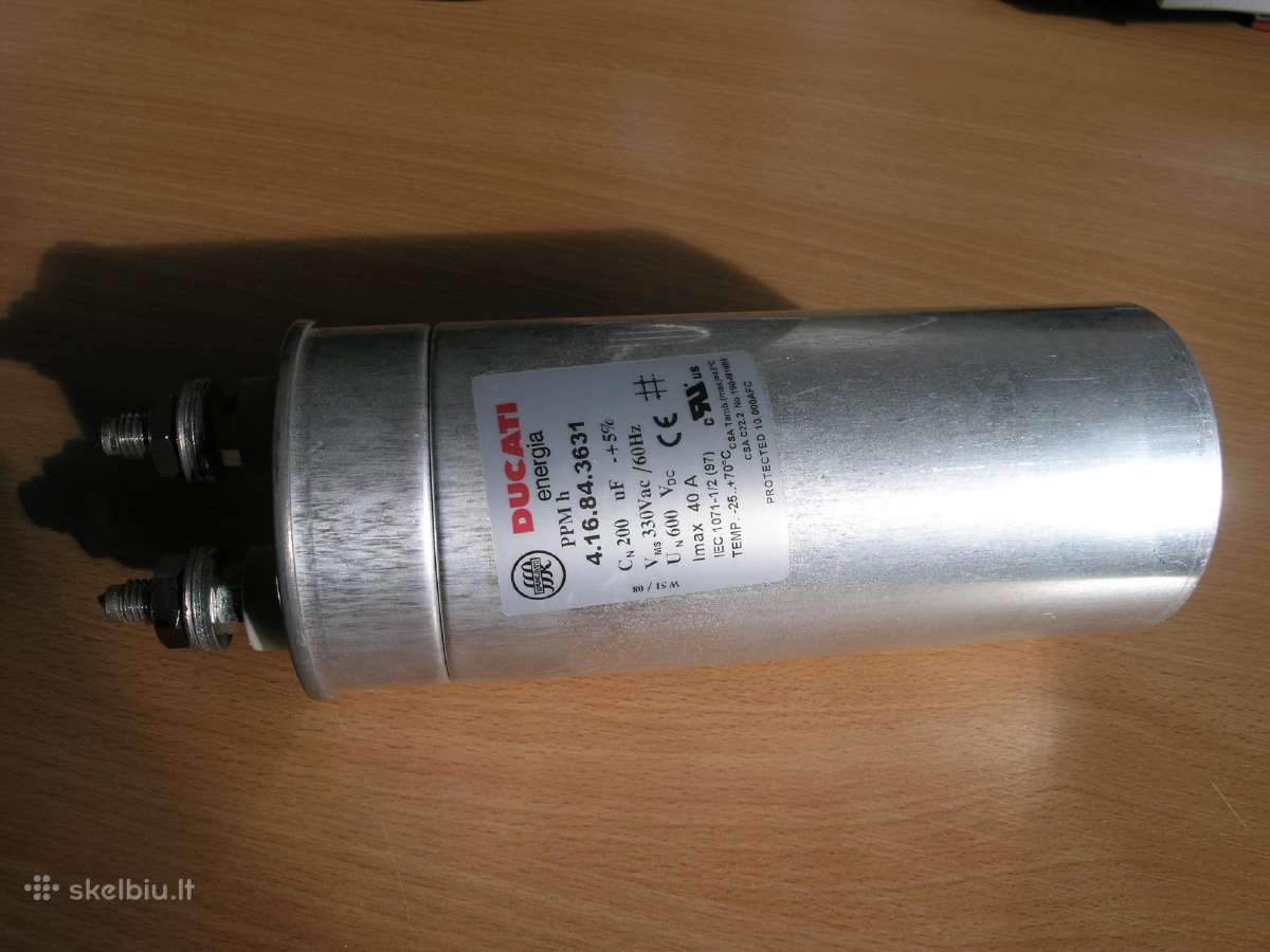 Ac 200µf x330vac kondensatorius