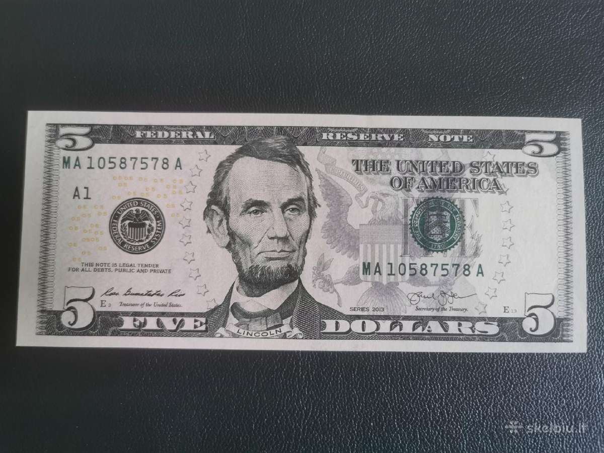 JAV Usa 5 Dollars 2009 B2,d4 Unc